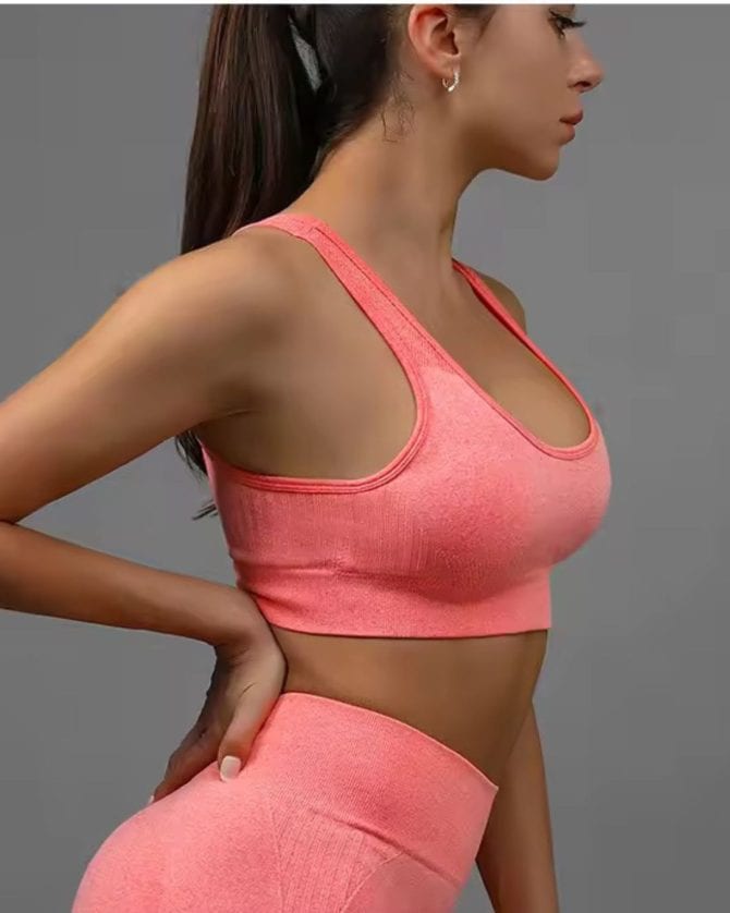 Sportski push-up komplet (šorts i top) - Watermelon Red - Image 5