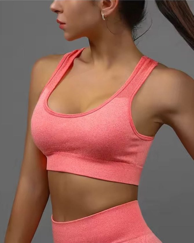 Sportski push-up komplet (šorts i top) - Watermelon Red - Image 4