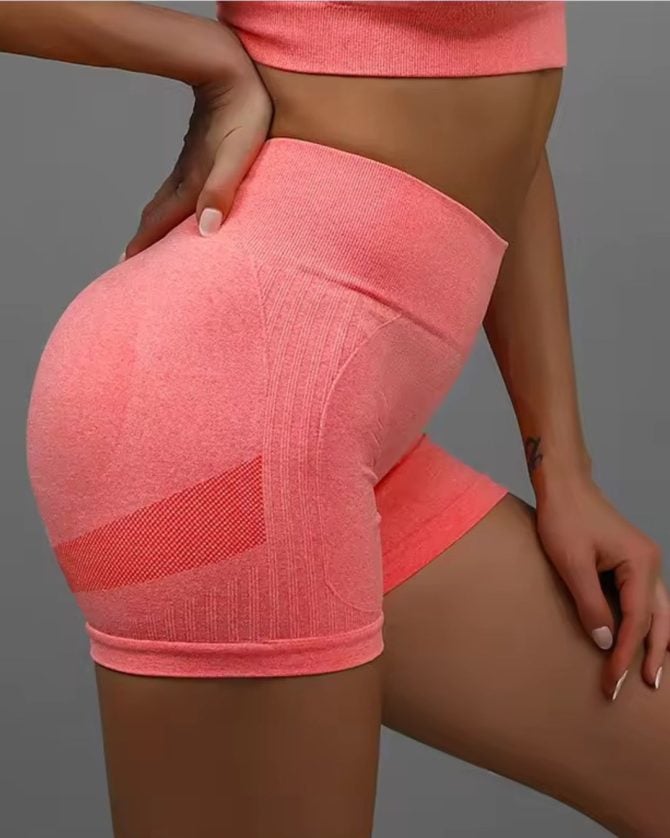 Sportski push-up komplet (šorts i top) - Watermelon Red - Image 2