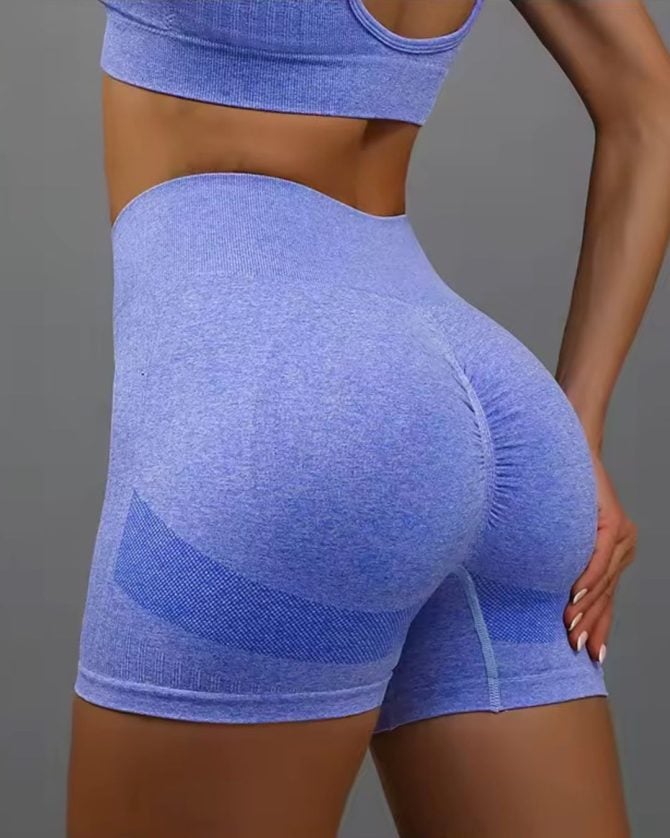 Sportski push-up komplet (šorts i top) - Blue - Image 2