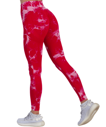 Tie Dye Push Up Hygge Helanke - Red