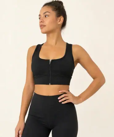 Shape Zip Top - Black