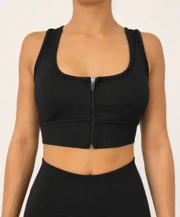 Shape Zip Top - Black