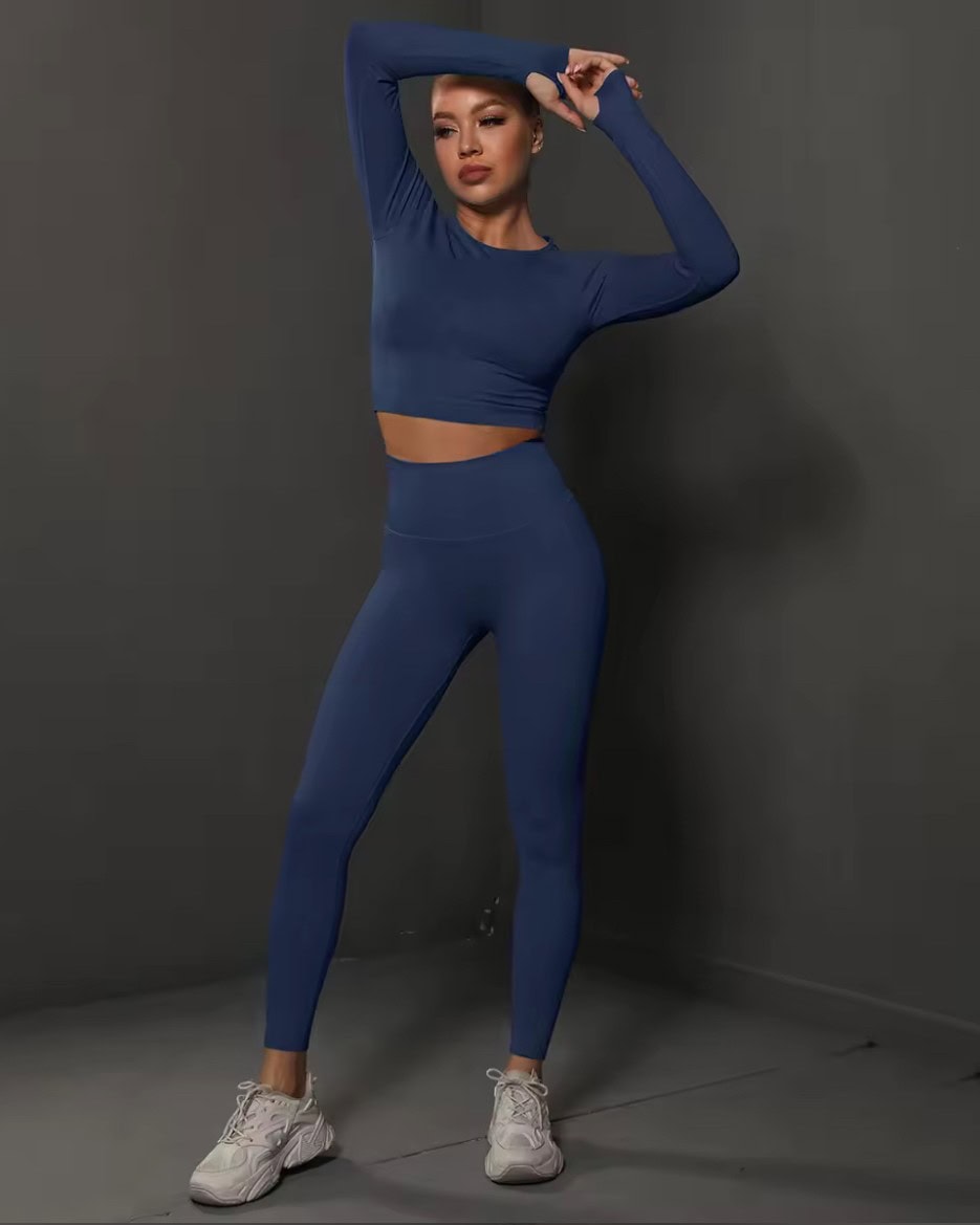 Helanke i Top Dugih Rukava - Navy Blue 3 Helanke i Top Dugih Rukava - Navy Blue - Slika 3