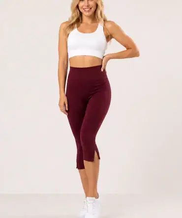 Pamučne 3/4 Helanke - Burgundy