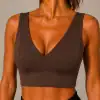 Contour V Top - Chocolate