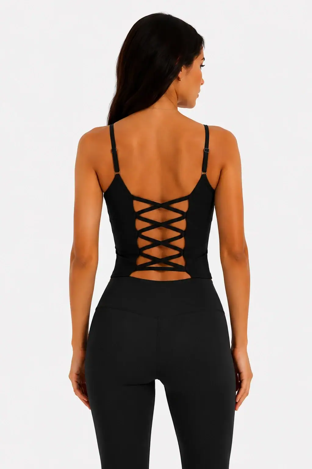 Lace Back Top - Black 2 Lace Back Top - Black - Slika 2