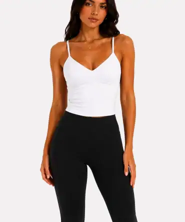 Lace Back Top - White