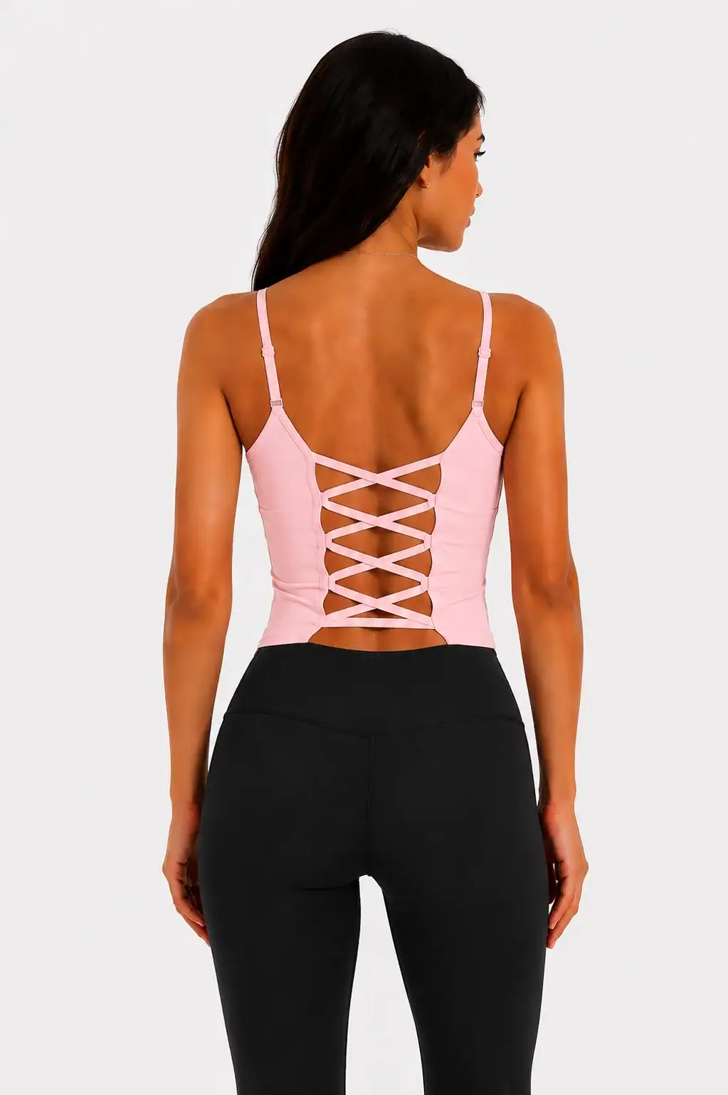 Lace Back Top - Pink 2 Lace Back Top - Pink - Slika 2
