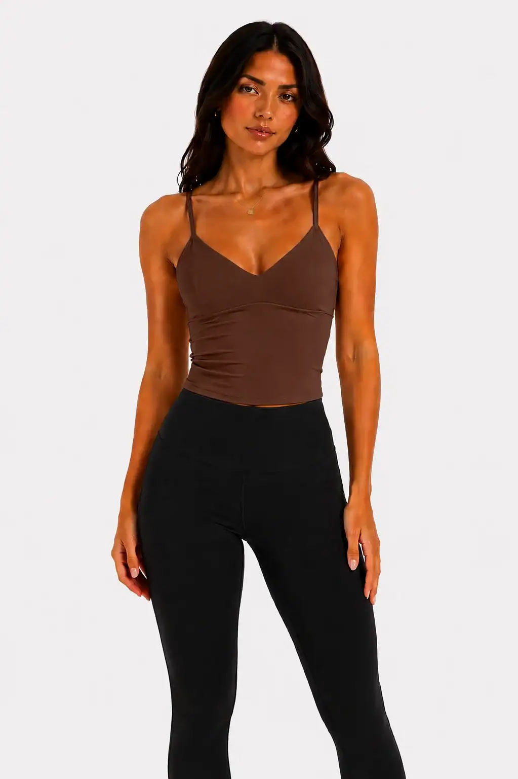 Lace Back Top - Chocolate 1 Lace Back Top - Chocolate