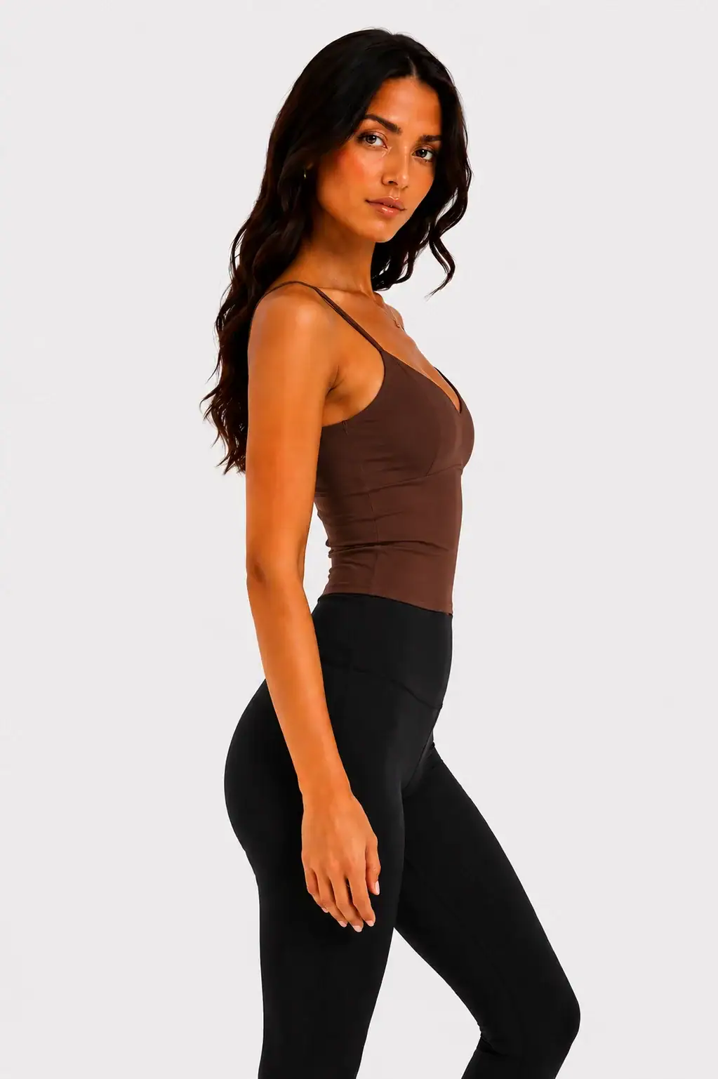 Lace Back Top - Chocolate 3 Lace Back Top - Chocolate - Slika 3