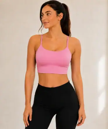 Active Cross Top - Pink