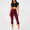 Rebraste 3/4 Helanke - Burgundy
