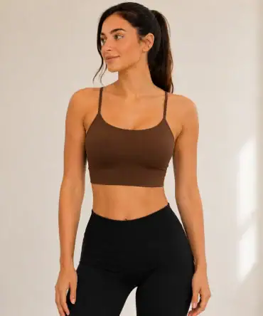 Active Cross Top - Chocolate