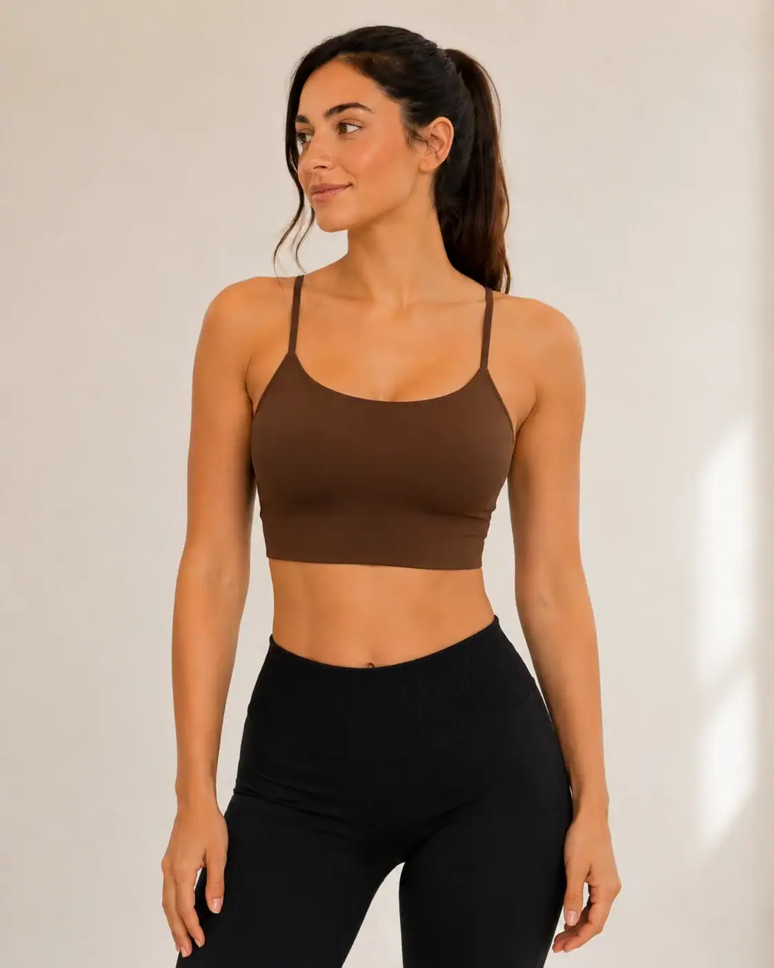 Active Cross Top - Chocolate 1 Active Cross Top - Chocolate